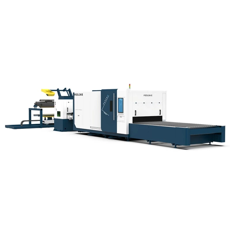 High Effciency Uncoiling Leveling Coil Fed Laser Blanking Sheet Metal Production Line